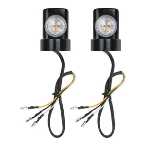 LA023906_HCmotoku 2-in-1 Micro Rear Turn Signals Indicators For Harley Sportster XL ‘92-’22 Black clear