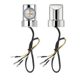 LA023908_HCmotoku 2-in-1 Micro Rear Turn Signals Indicators For Harley Sportster XL ‘92-’22 chrome-clear
