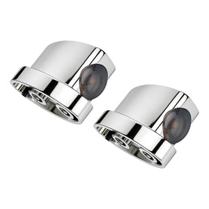 LA023910_HCmotoku 2-in-1 Micro Rear Turn Signals Indicators For Harley Sportster XL ‘92-’22 chrome-smoke