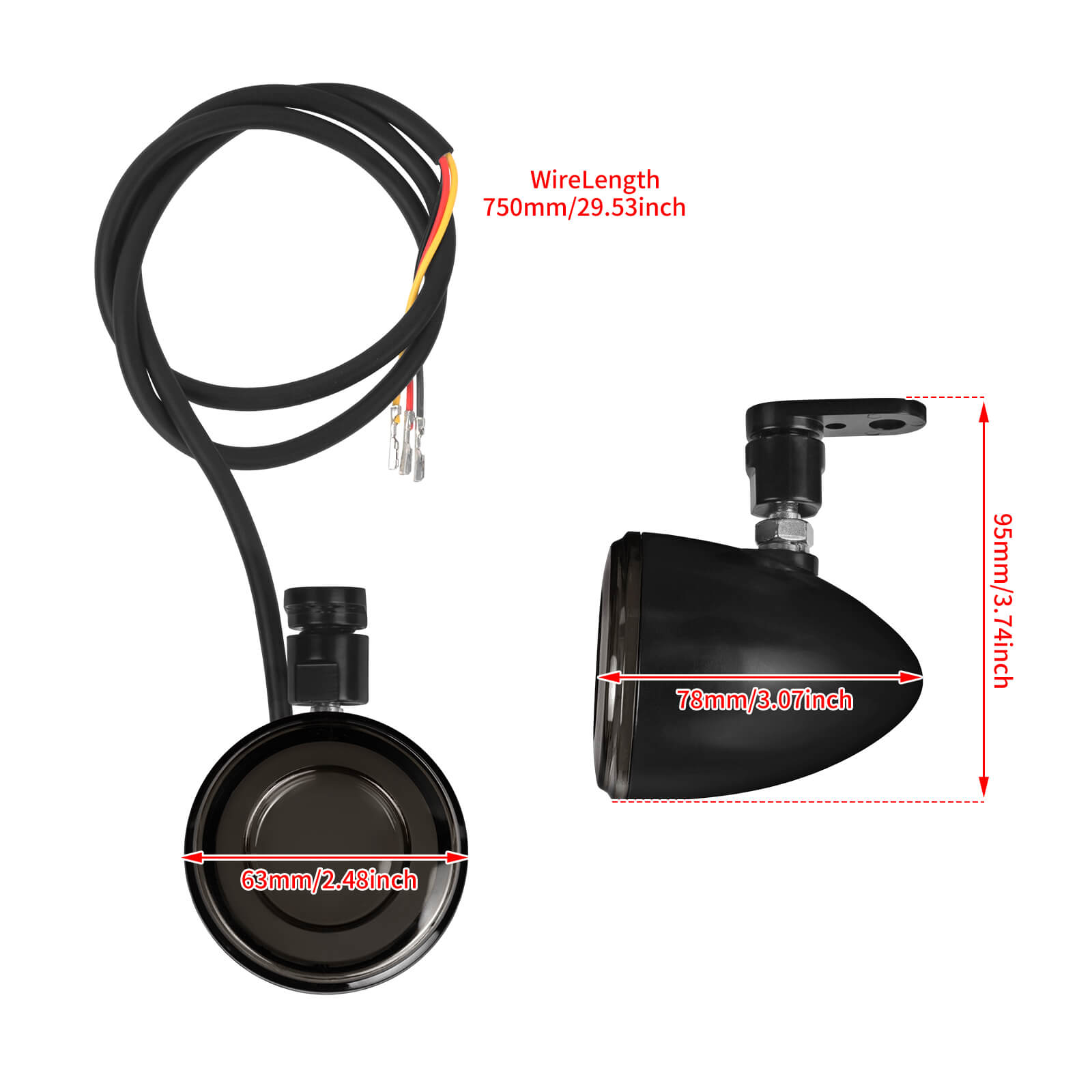LA0242 HCmotorku Turn Signals Lights For Harley Sportster Size