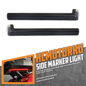 LA024501 HCmotorku Tour-Pak Side Marker Turn Signal Light Smoke For Harley Touring '06-Up