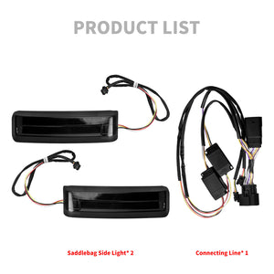 Smoke Saddlebag LED Lights Brake Lights for Harley Touring 24+ & CVO 23+丨HCmotorku