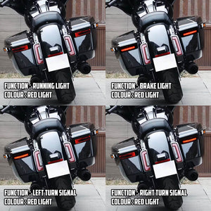 LA024701 HCmotorku Smoke Saddlebag LED Lights Brake Lights for Harley Touring 24+ & CVO 23+