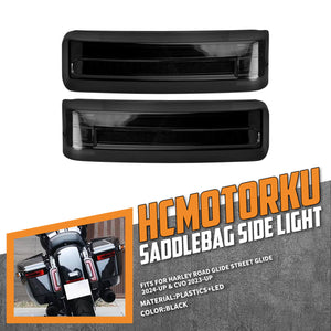LA024701 HCmotorku Smoke Saddlebag LED Lights Brake Lights for Harley Touring 24+ & CVO 23+