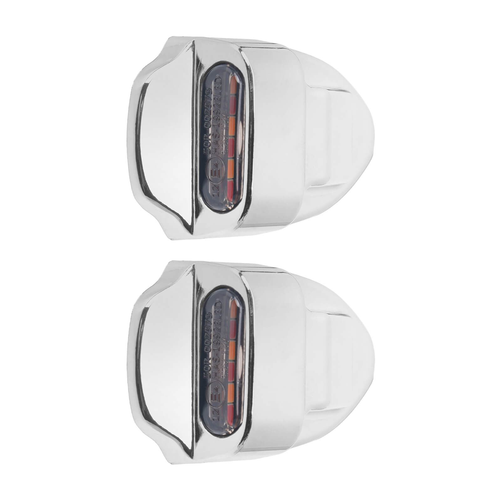 LA025102 HCmotorku LED Chrome Mini LED Brake Lights Turn Signal Tail Lights for Harley Dyna ‘00-’17 Softail ‘00-’25 Street Bob Fat Bob Fat Boy Heritage Classic