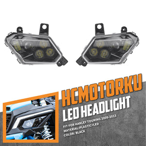 LA025401 HCmotorku High-Visibility LED Headlamp Assembly with White DRL for Can-Am Maverick X3
