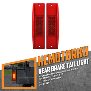 LA025801 HCmotorku Premium Off-Road LED Tail Light Upgrade for Polaris Ranger Midsize Models Red