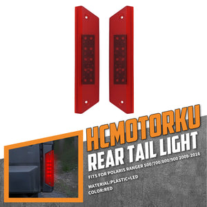 LA025901 HCmotorku High-Visibility 2-in-1 LED Brake & Running Light for Polaris Ranger Red