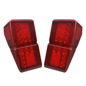 LA026001 HCmotorku Premium Custom LED Tail Light Upgrade for Polaris Ranger 1000 XP Crew Red