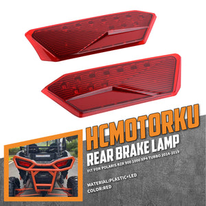 LA026301 HCmotorku Direct Fit LED Rear Taillight Assembly Replacement for Polaris RZR Models Red