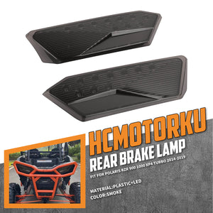 LA026302 HCmotorku Direct Fit LED Rear Taillight Assembly Replacement for Polaris RZR Models Smoke
