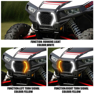 LA0264_HCmotorku_ Fang Lights & Front Turn Signals for Polaris Effect