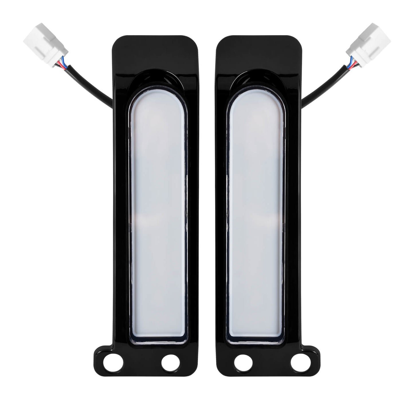 LA027101_HCmotorku_Black Housing Clear Lens LED Saddlebag Filler Tail Lights Turn Brake Signals for Harley Touring ‘14-Up
