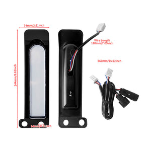 LA027101_HCmotorku_Black Housing Clear Lens LED Saddlebag Filler Tail Lights Turn Brake Signals for Harley Touring ‘14-Up Size