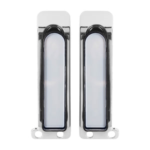 LA027103_HCmotorku_Chrome Housing Clear Lens LED Saddlebag Filler Tail Lights Turn Brake Signals for Harley Touring ‘14-Up