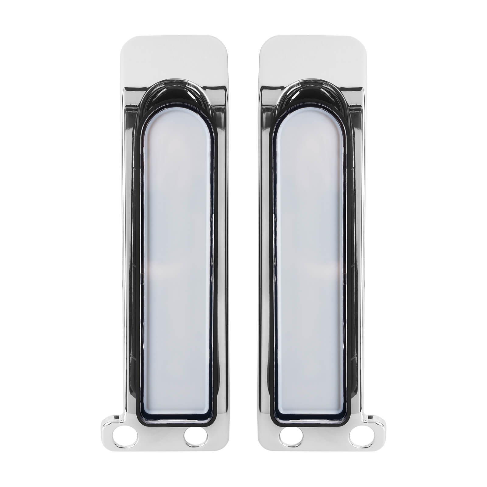 LA027103_HCmotorku_Chrome Housing Clear Lens LED Saddlebag Filler Tail Lights Turn Brake Signals for Harley Touring ‘14-Up