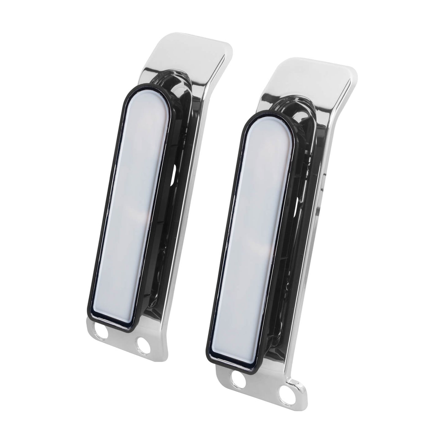 LA027103_HCmotorku_Chrome Housing Clear Lens LED Saddlebag Filler Tail Lights Turn Brake Signals for Harley Touring ‘14-Up
