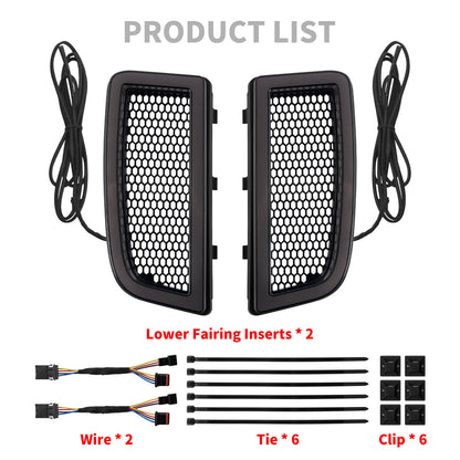 LA027201 HCmotorku LED Black&Grey Fairing Lower Grills Turn Signals Running Lights for Harley Touring ‘14-’24 Electra Glide Street Glide Road Glide Ultra Limited Product List