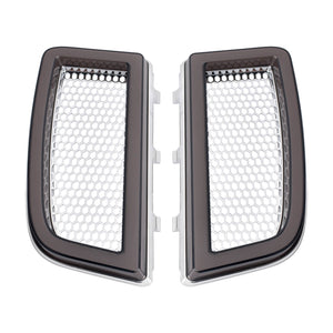 LA027202 HCmotorku LED Chrome&Grey Fairing Lower Grills Turn Signals Running Lights for Harley Touring ‘14-’24 Electra Glide Street Glide Road Glide Ultra Limited