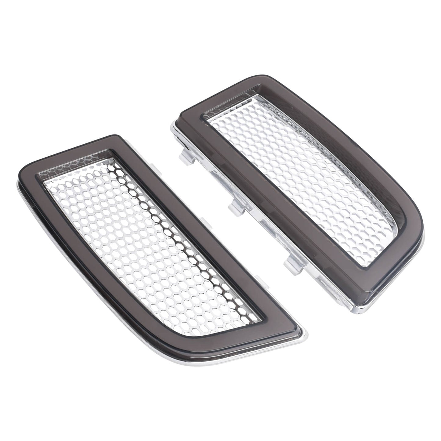 LA027202 HCmotorku LED Chrome&Grey Fairing Lower Grills Turn Signals Running Lights for Harley Touring ‘14-’24 Electra Glide Street Glide Road Glide Ultra Limited