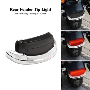 LA027304 HCmotorku Chrome-Smoke LED Rear Fender Light Tail Light for Harley Touring ‘14-’23