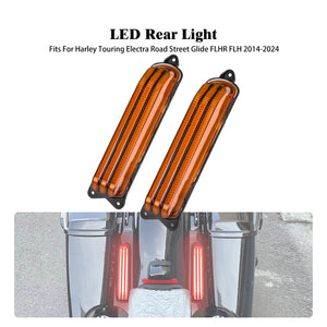 LA028401 HCmotorku LED Fender Tail Lights Turn Signal Brake Signal For Harley Touring ‘14-Up CVO Road Glide Street Glide Road King