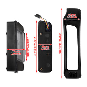 LA028501 HCmotorku Grey LED Tail Lights Turn Signal Brake Signal For Harley Touring CVO Road Glide Street Glide ‘23-Up Size