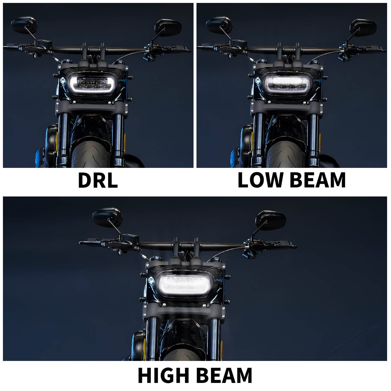 LA028601_HCmotorku High-Performance LED Projector Headlight for Harley Fat Bob '08-'24