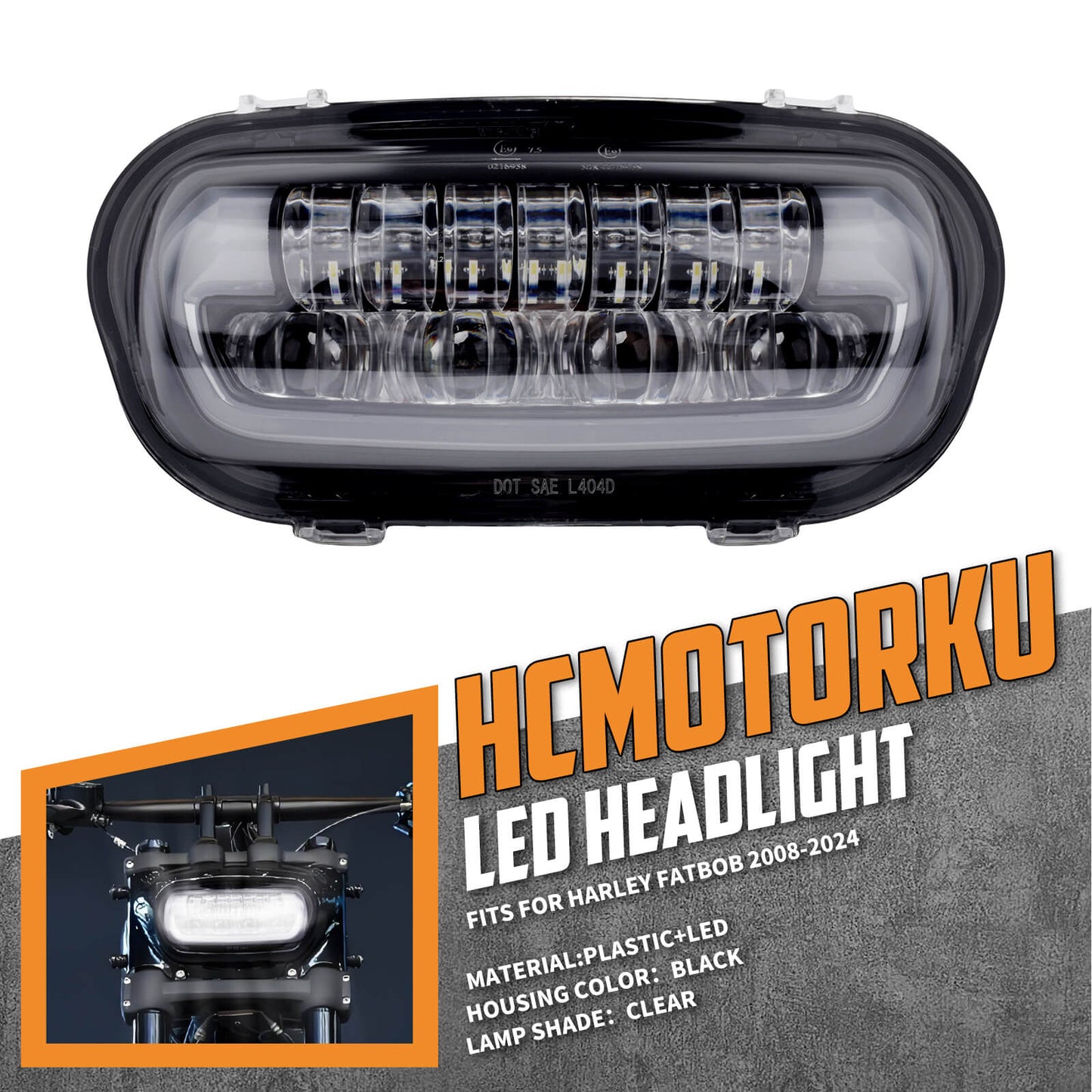 LA028601_HCmotorku High-Performance LED Projector Headlight for Harley Fat Bob '08-'24