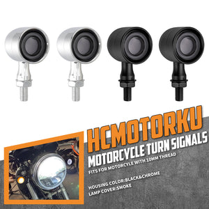 LA02900102_HCmotorku_Motorcycle LED Turn Signals Front lights Bullet Indicator Mini Lights Universal-Chrome for Harley Kawasaki Honda Yamaha Suzuki Installtion