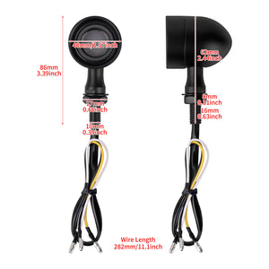 LA029001_HCmotorku_Motorcycle LED Turn Signals Front lights Bullet Indicator Mini Lights Universal-Black for Harley Kawasaki Honda Yamaha Suzuki Size