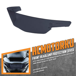 LA029101 HCmotorku Smoke ABS Headlight Protector Cover for Harley CVO Road Glide ‘23-’25 Road Glide ST ‘24-’25