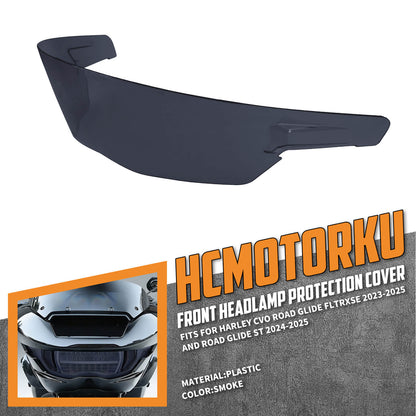 LA029101 HCmotorku Smoke ABS Headlight Protector Cover for Harley CVO Road Glide ‘23-’25 Road Glide ST ‘24-’25