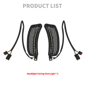 LA030001 HCmotorku Front Fairing Side Vent Lights For Harley Low Rider ST '22-'24