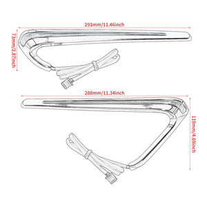 LA030101 hcmotorku Motorcycle LED Saddlebag Brake Lights Kit For Harley softail sport glide - size