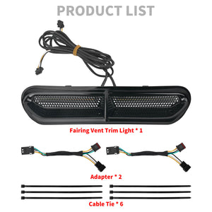 LA0303 HCmotorku Batwing Fairing Vent Trim LED Light for Harley Street Glide Product List