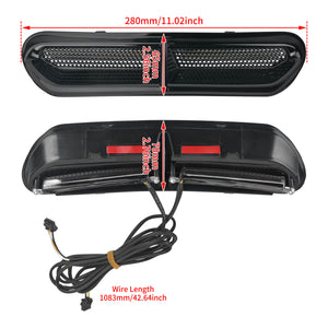 LA0303 HCmotorku Batwing Fairing Vent Trim LED Light for Harley Street Glide Size