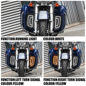 LA030401 HCmotorku Harley Touring Lower Fairing LED Grill Turn Signals Effect