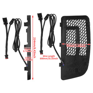 LA030401 HCmotorku Harley Touring Lower Fairing LED Grill Turn Signals Size