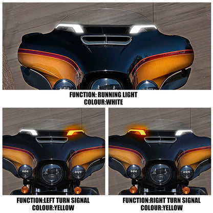 LA0307 HCmotorku Windshield Trim Light for Harley Touring Effect