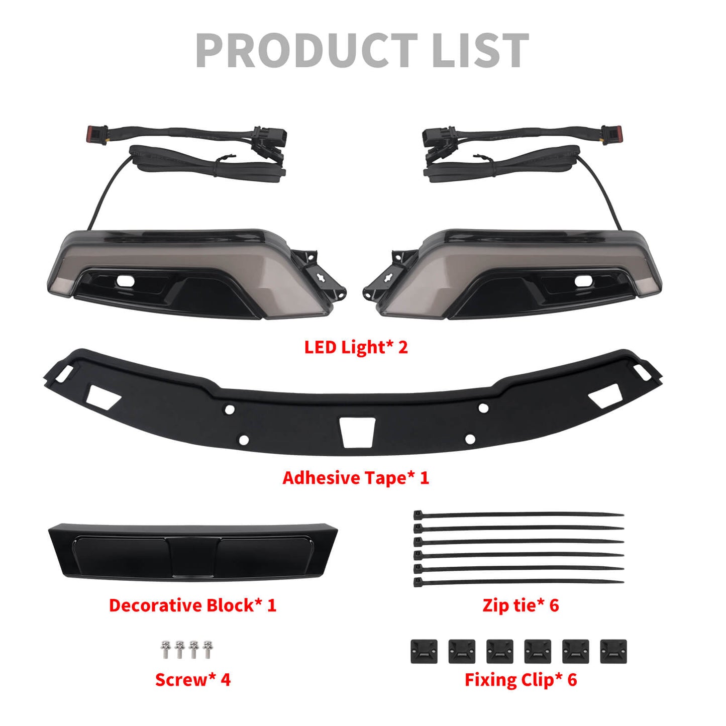 LA0307 HCmotorku Windshield Trim Light for Harley Touring Product List