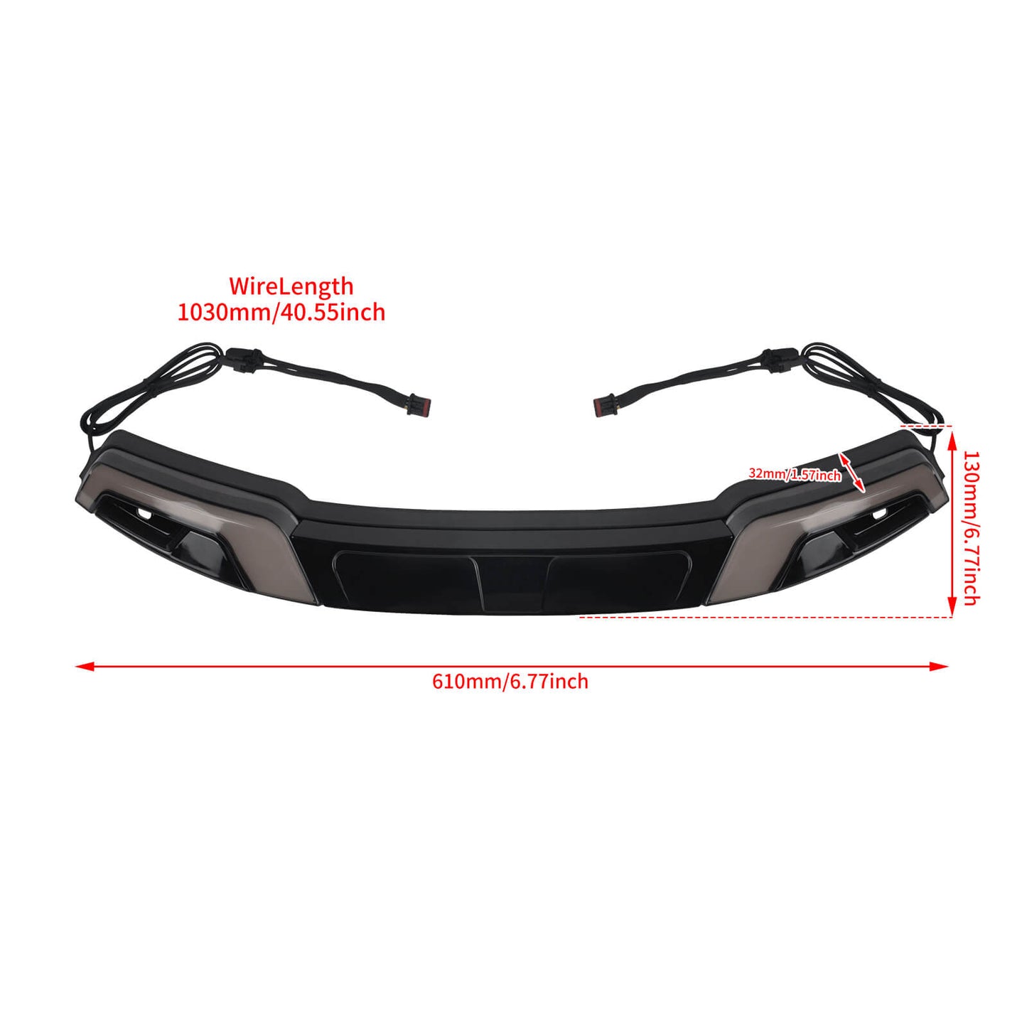 LA0307 HCmotorku Windshield Trim Light for Harley Touring Size