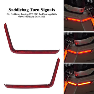 LA030802_HCmotorku_Bright LED Saddlebags Lights Turn Signal Brake Lights Tail Lights-Red for Harley Touring ‘24-’25 CVO 2023 Street Glide Tri Glide CVO Road Glide CVO Street Glide Installation