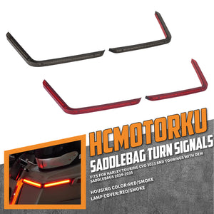 LA0308_HCmotorku_Bright LED Saddlebags Lights Turn Signal Brake Lights Tail Lights for Harley Touring ‘24-’25 CVO 2023 Street Glide Tri Glide CVO Road Glide CVO Street Glide