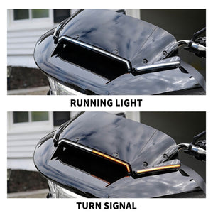 LA031001 HCmotorku LED Windshield Trim Turn Signals for Harley Road Glide CVO 2023-2025
