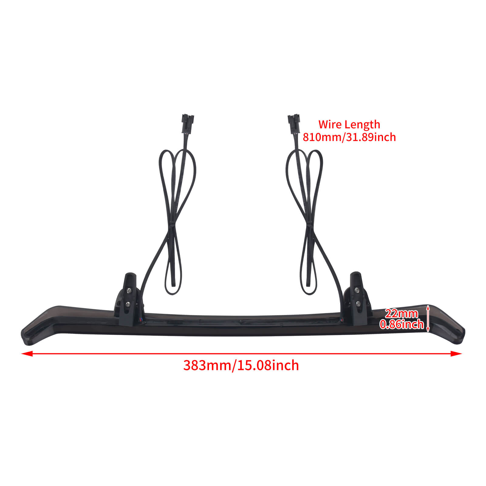 LA031301_HCmotorku_Waterproof LED Windshield Light Strip Turn Signal For Harley Road Glide CVO '23-Up Size