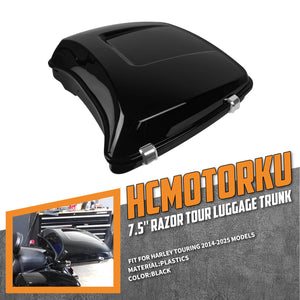 Low-Profile Vivid Black Tour Pack with Stitched Liner Fit Harley Touring 2014-2025 | HCmotorku