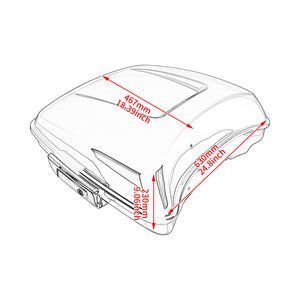 Low-Profile Vivid Black Tour Pack with Stitched Liner Fit Harley Touring 2014-2025 | HCmotorku
