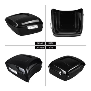 13.7" King Tour Trunk Luggage Box w/ Diamond Liner for Harley Touring 2014-2025 | HCmotorku