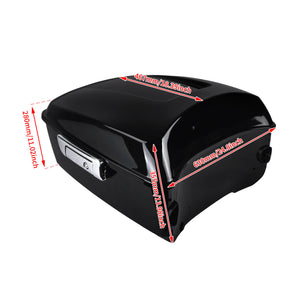 13.7" King Tour Trunk Luggage Box w/ Diamond Liner for Harley Touring 2014-2025 | HCmotorku